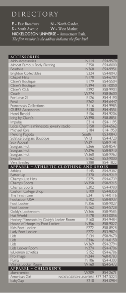 directory - Mall of America