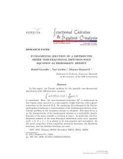 Fundamental solution of a distributed order time
