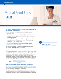 Mutual Fund Fees FAQs - BMO Bank of Montreal