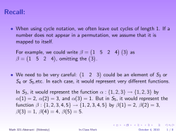Some results on permutations