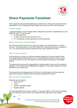 Direct Payments Factsheet