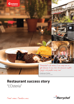 Restaurant success story &ldquo;L`Osteria&rdquo;