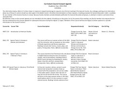 Curriculum Council Consent Agenda