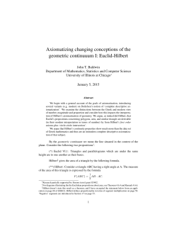 Euclid-Hilbert - University of Illinois at Chicago