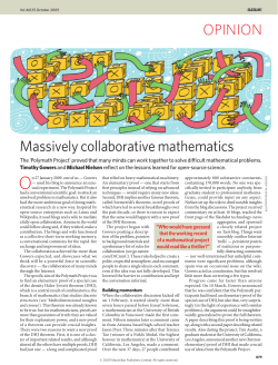 Massively Collaborative Mathematics
