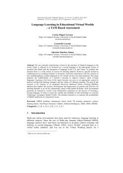 Language Learning in Educational Virtual Worlds