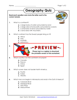 Geography Quiz - superteacherworksheets.com