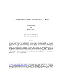 The Return to Retail and the Performance of US Banks