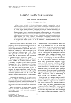 PARSER: A Model for Word Segmentation