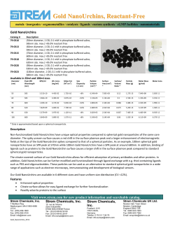 Gold Nanourchins, Reactant-Free