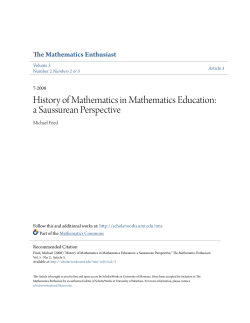 History of Mathematics in Mathematics Education