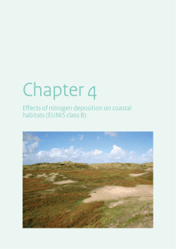 Effects of nitrogen deposition on coastal habitats (EUNIS