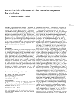 Acetone laser induced fluorescence for low pressure