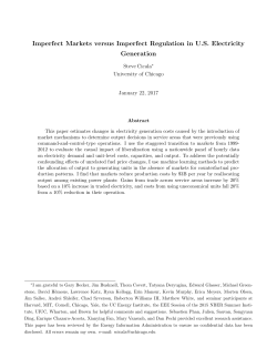 Imperfect Markets versus Imperfect Regulation in U.S. Electricity