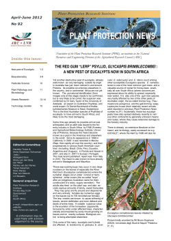 April &ndash; June - PPRI news