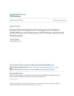 Intrapersonal and Interpersonal Consequences of