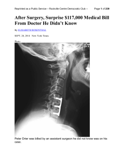 After Surgery, Surprise $117,000 Medical Bill From Doctor He Didn`t