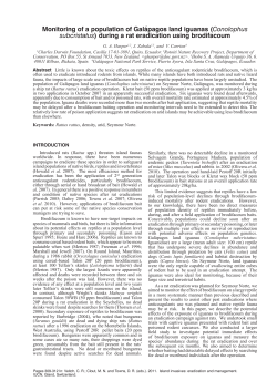 Monitoring of a population of Gal&aacute;pagos land iguanas