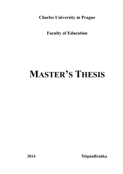 master`s thesis - Univerzita Karlova