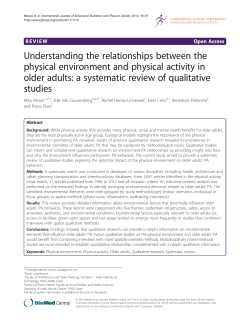 Understanding the relationships between the physical environment