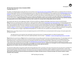 KINDERGARTEN - NGSS Transition