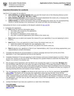 L2 Form - Social Justice Tribunals Ontario