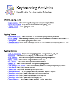 Keyboarding Activities