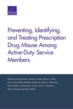 Preventing, Identifying, and Treating Prescription Drug Misuse