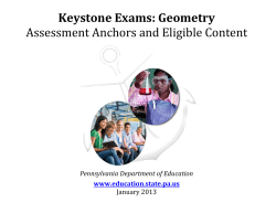 Geometry Assessment Anchors and Eligible Content