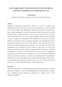 a few words about the existence of constitutional european