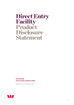 Direct Entry PDS