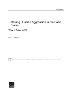 Deterring Russian Aggression in the Baltic States