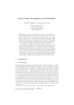 Strip Graphs: Recognition and Scheduling