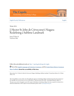 J. Hector St. John de Cr&egrave;vecoeur`s Niagara