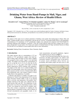 Drinking Water from Hand-Pumps in Mali, Niger, and Ghana, West