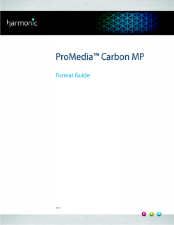 ProMedia Carbon Format Guide, Revision A