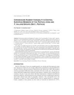 chromosome number variability in central european members of the