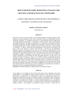 how participatory budgeting changes the meaning and practices of