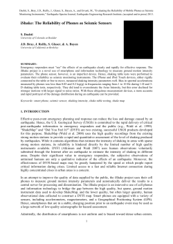 iShake: The Reliability of Phones as Seismic Sensors