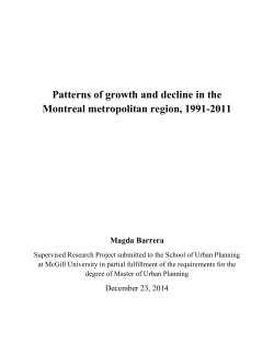 Patterns of growth and decline in the Montreal