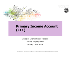 Primary Income Account