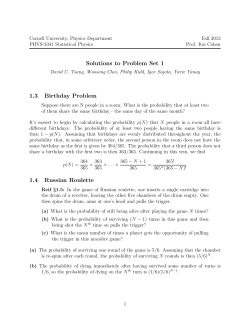 HW1 solutions - Itai Cohen