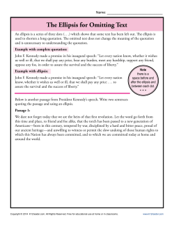 The Ellipsis for Omitting Text | Punctuation Worksheets