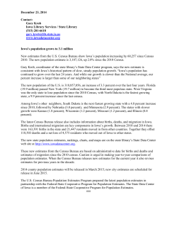 2014 State Population Estimate press release 12-23-14