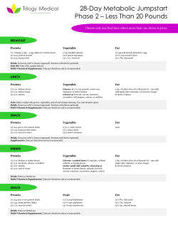 28-Day Metabolic Jumpstart Phase 2 &ndash; Less Than