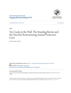 The Standing Barrier and the Need for Restructuring Animal