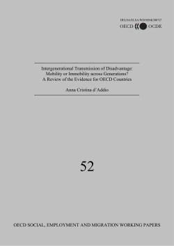 Intergenerational Transmission of Disadvantage