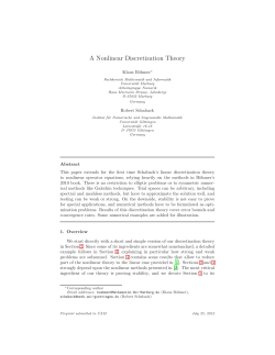 A Nonlinear Discretization Theory