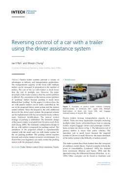 Reversing control of a car with a trailer using the