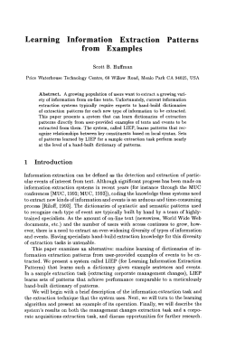 Learning information extraction patterns from examples